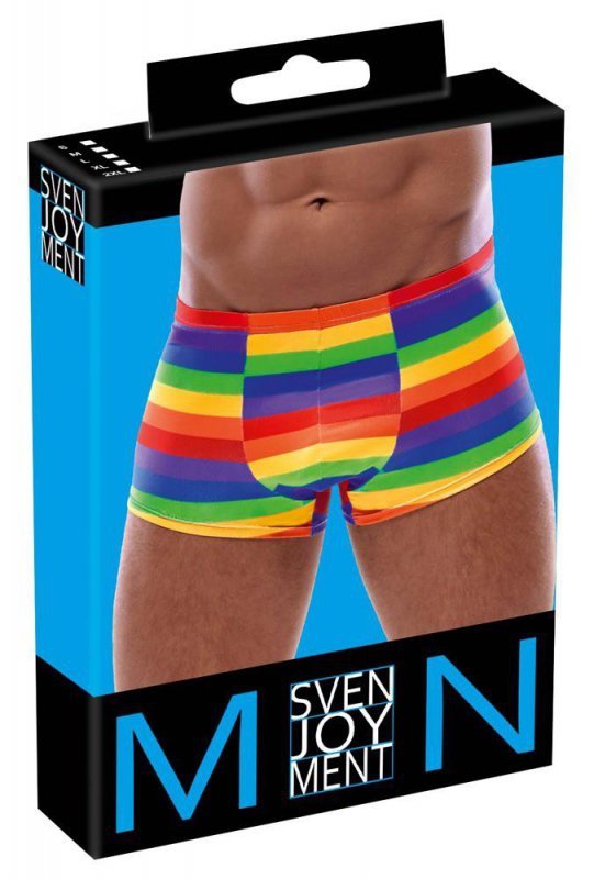 Seksowne bokserki męskie tęcza Men's Boxer Briefs Rainbow XL