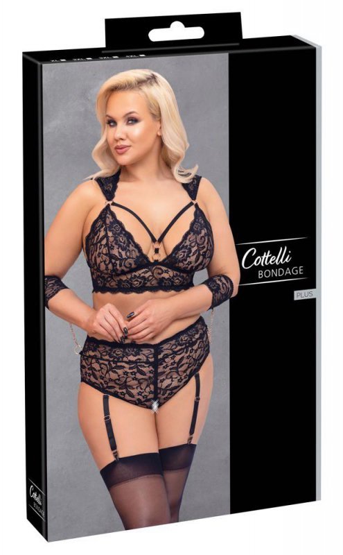 Koronkowy zestaw sex bielizny Cottelli 2XL