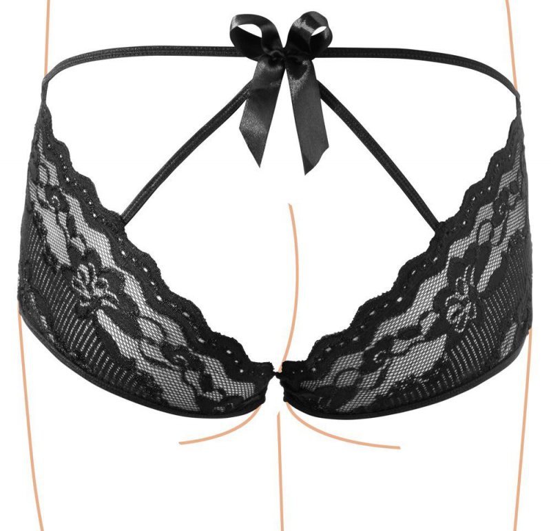 Odkryte seksowne majtki z paskami Cottelli XL