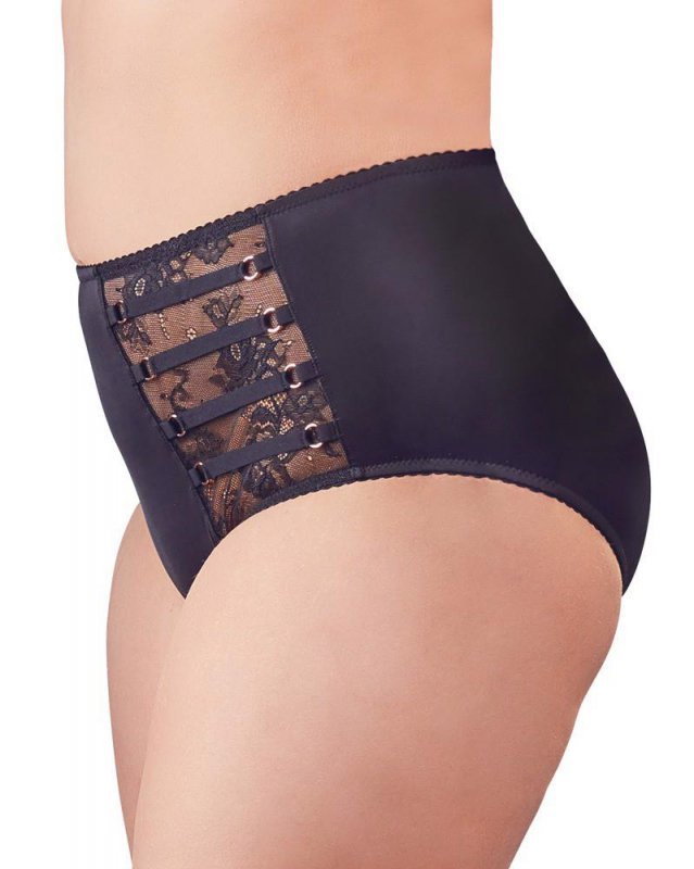 Czarne sex figi z wysokim stanem Cottelli L