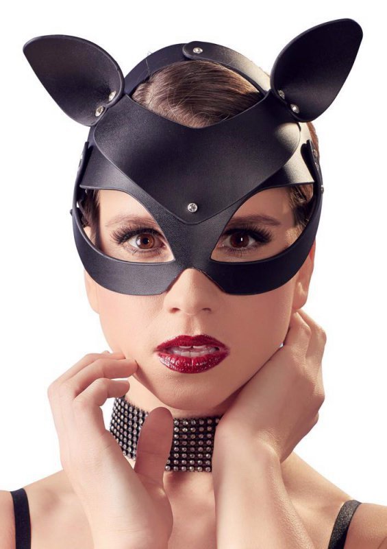 Bad kitty cat mask rhinestones