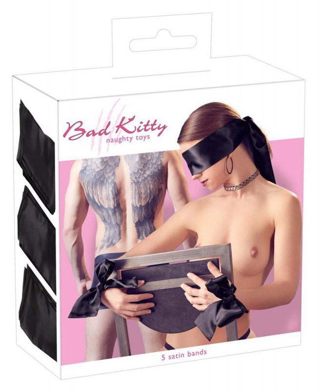 5-częściowy zestaw wiązań satynowych Bad Kitty Satin Set
