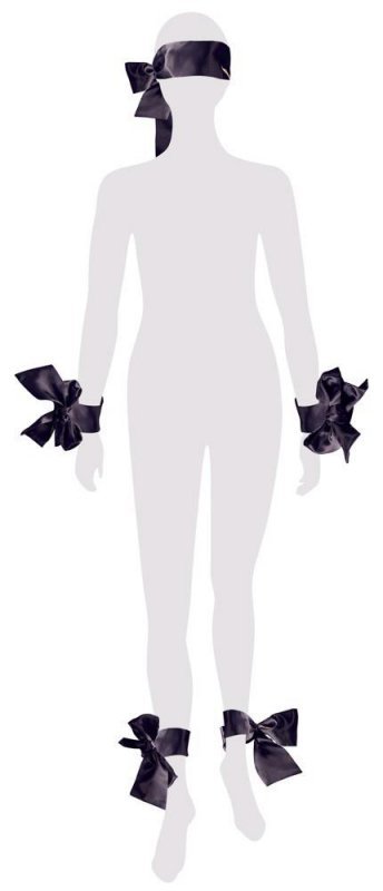 5-częściowy zestaw wiązań satynowych Bad Kitty Satin Set