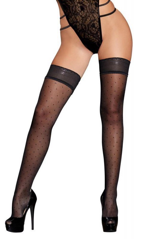Sex pończochy samonośne Cottelli Dots 2