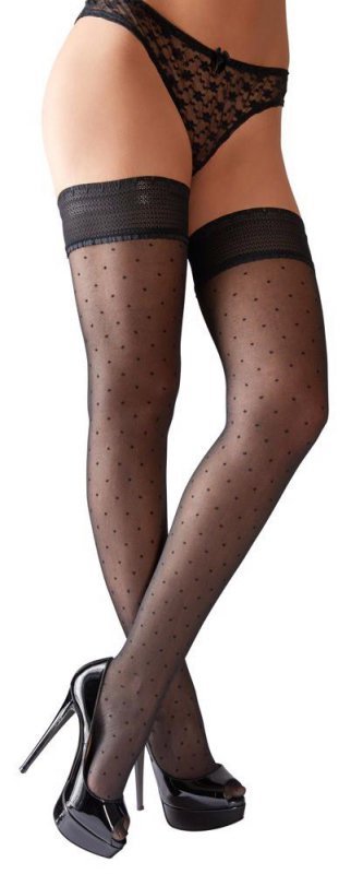 Sex pończochy samonośne Cottelli Dots 5