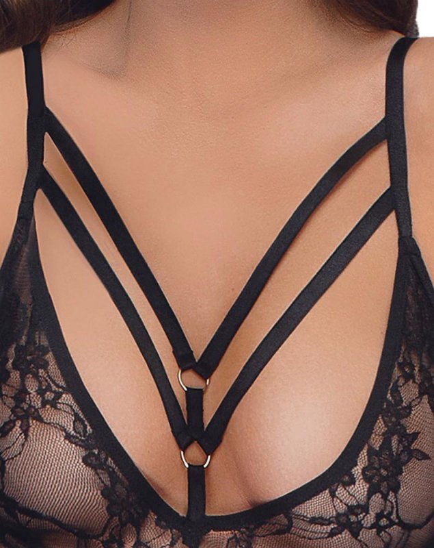 Piękna bielizna erotyczna body paski Cottelli S