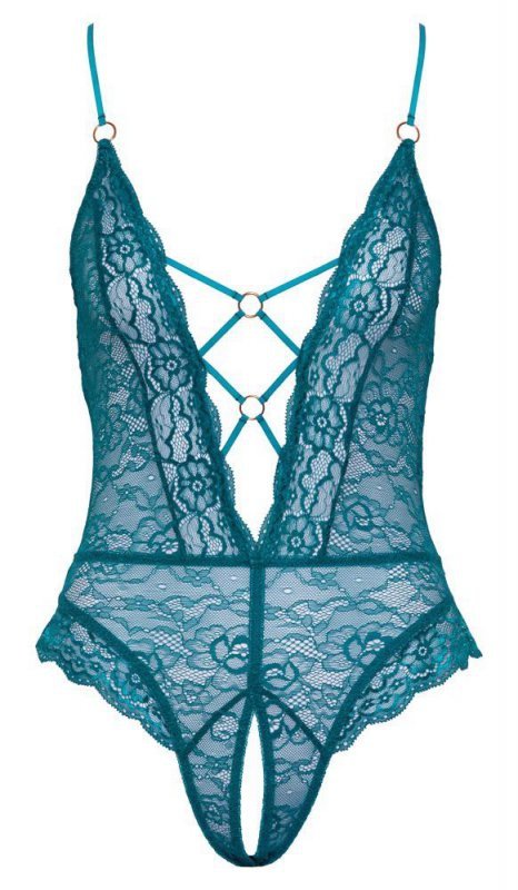 Seksowna bielizna błękitne body dziurka Cottelli XL