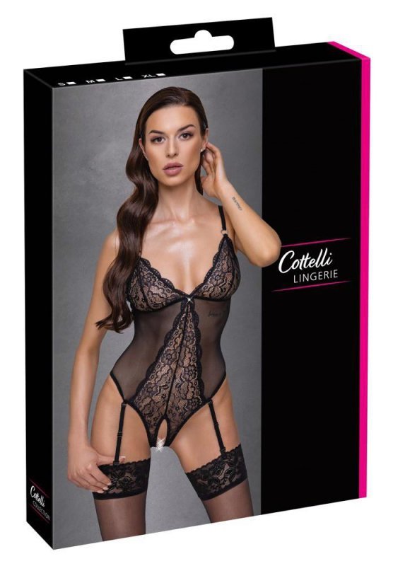 Seksowna bielizna body z dziurką Cottelli L