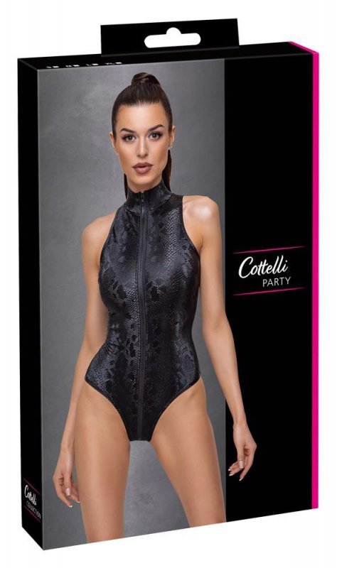Sex bielizna body skóra węża zamek Cottelli M
