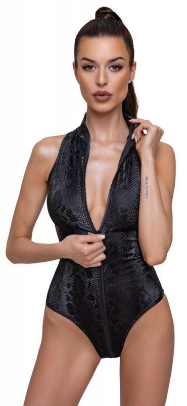 Sex bielizna body skóra węża zamek Cottelli M