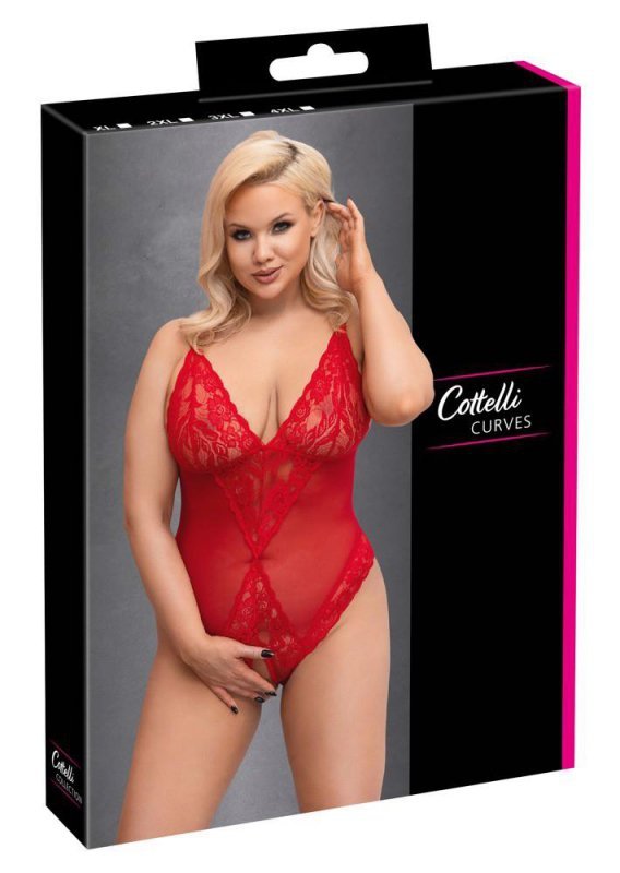 Seksowna bielizna body czerwone Cottelli XL