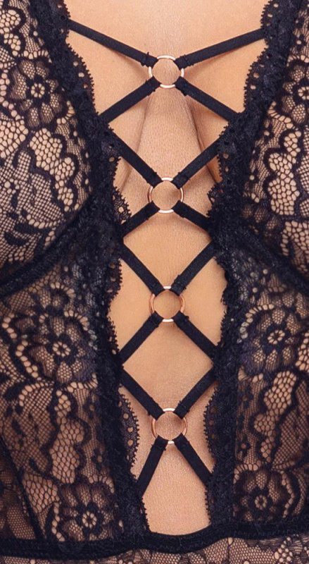 Bielizna erotyczna body z wiązaniami Cottelli 95E/2XL