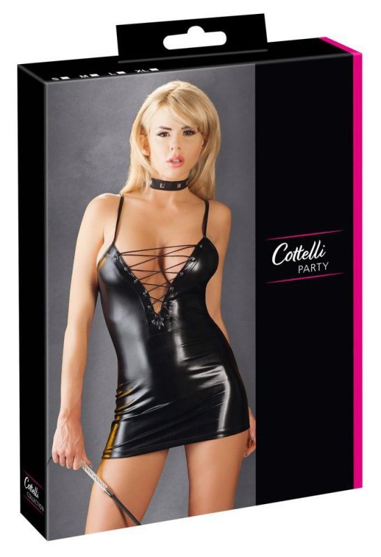 Erotyczna sukienka mini błyszcząca bdsm Cottelli  XL