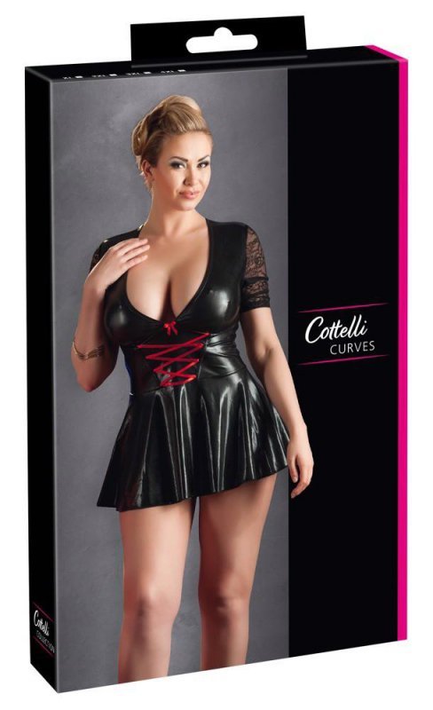 Seksowna sukienka rozkloszowana mini Cottelli  XL