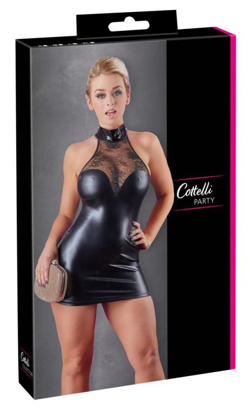 Sex sukienka mini z obrożą obcisła Cottelli M