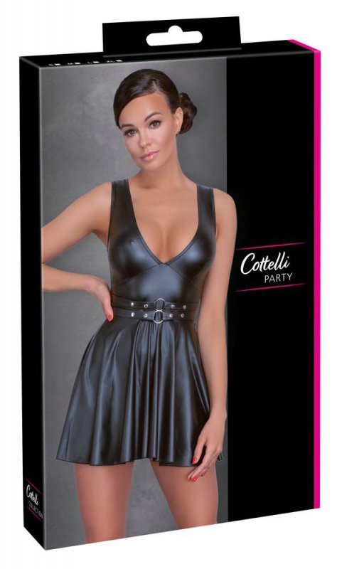 Czarna mini sukienka Flared Dress XL