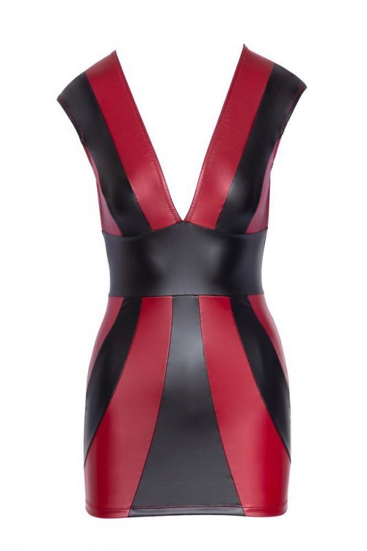 Sukienka mini czarno czerwona Cottelli S