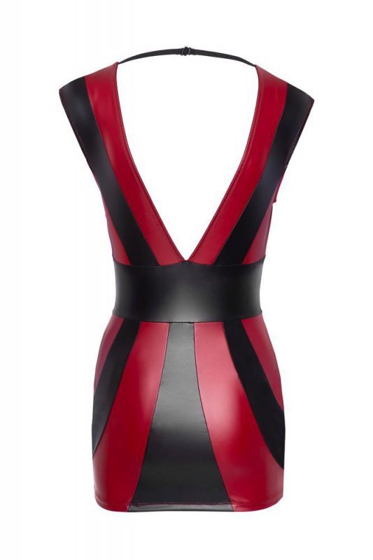 Sukienka mini czarno czerwona Cottelli S
