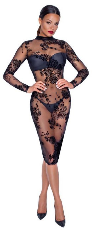 Dress flock print L