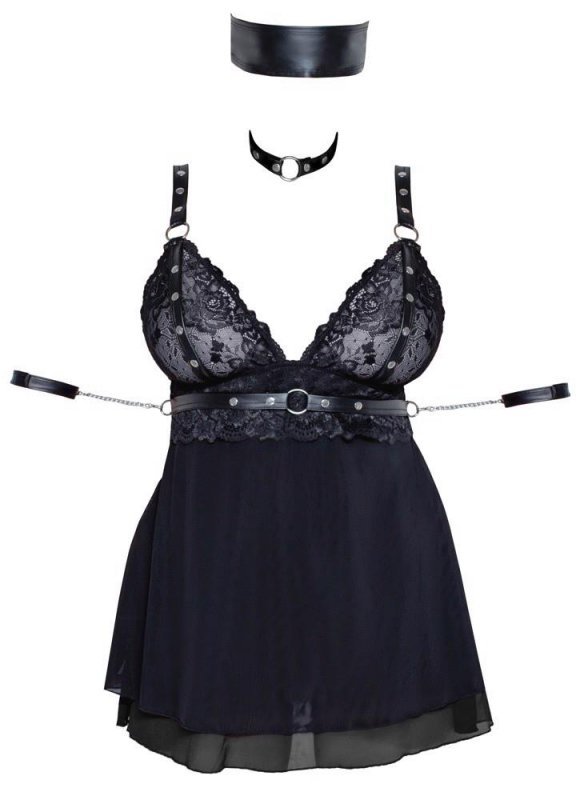 Seksowna koronkowa koszulka babydoll Cottelli 3XL