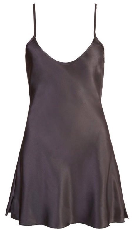 Satynowa sexy koszlka babydoll czarna Cottelli M