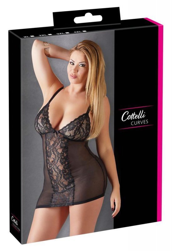 Obcisła sexy koszulka plus size Cottelli 4XL