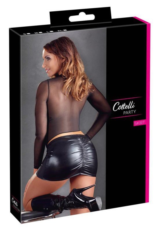 Sexy spódniczka mini bdsm połysk Cottelli XS
