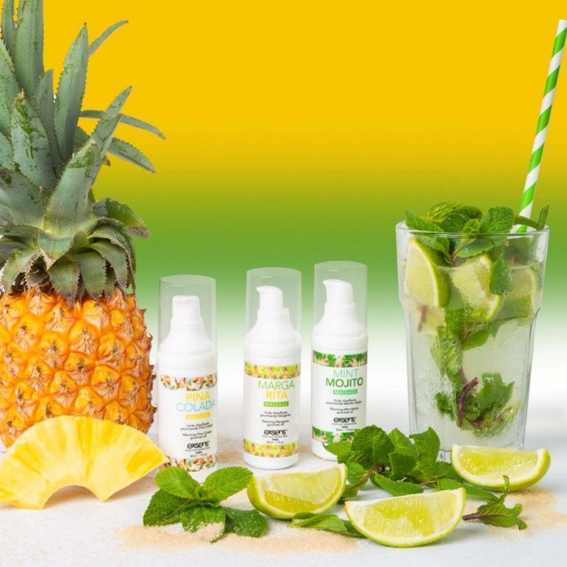 Rozgrzewający olejek do masażu erotycznego Let's Celebrate! 3 x 30ml