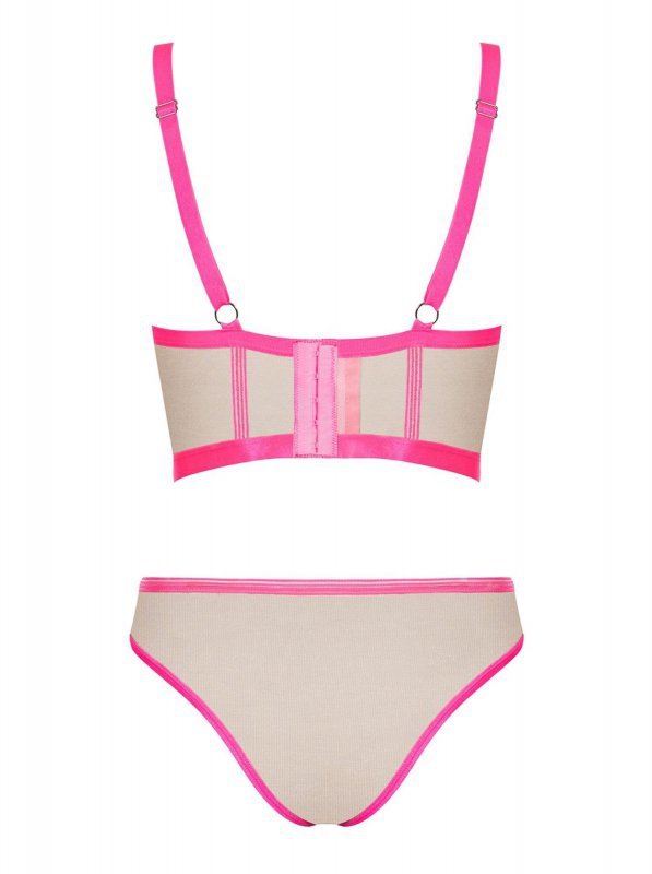 Obsessive Nudelia top i figi różowe  S/M