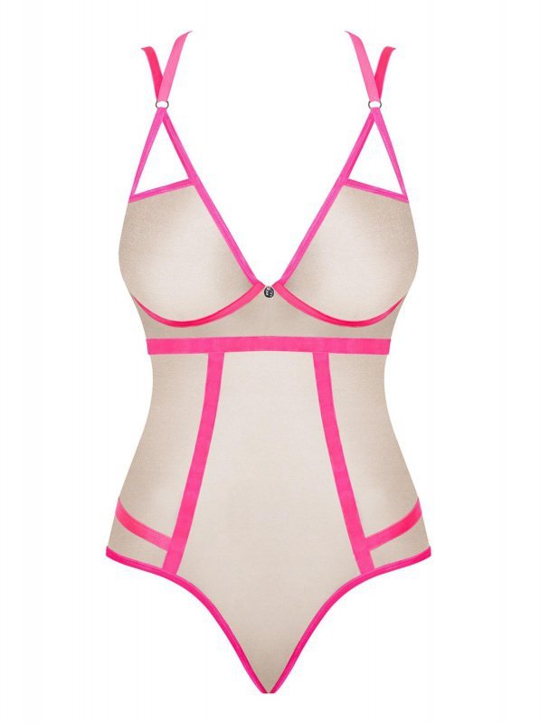 Obsessive Nudelia body różowe L/XL