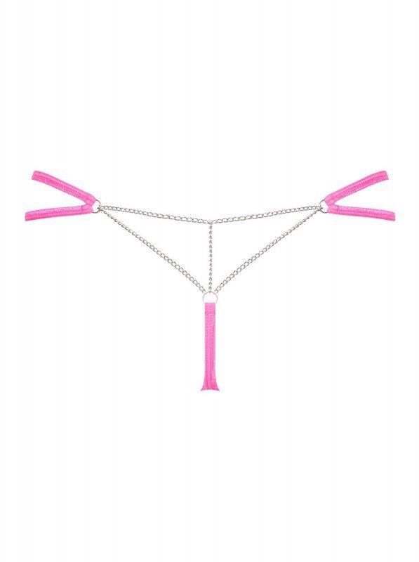 Obsessive Chainty stringi różowe L/XL