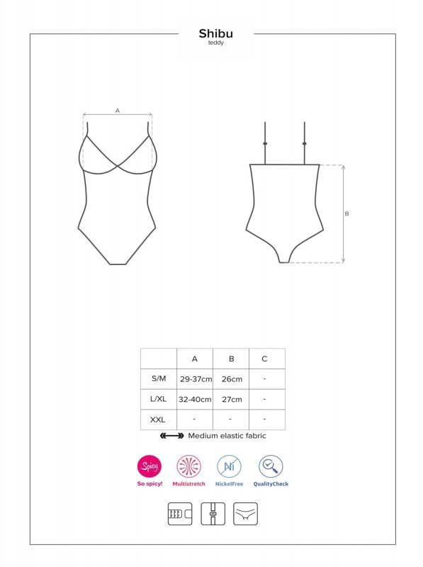 Obsessive Shibu body czarne  S/M