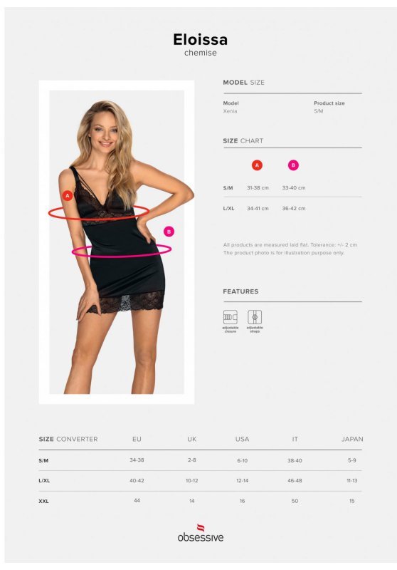 Obsessive Eloissa koszulka i stringi L/XL