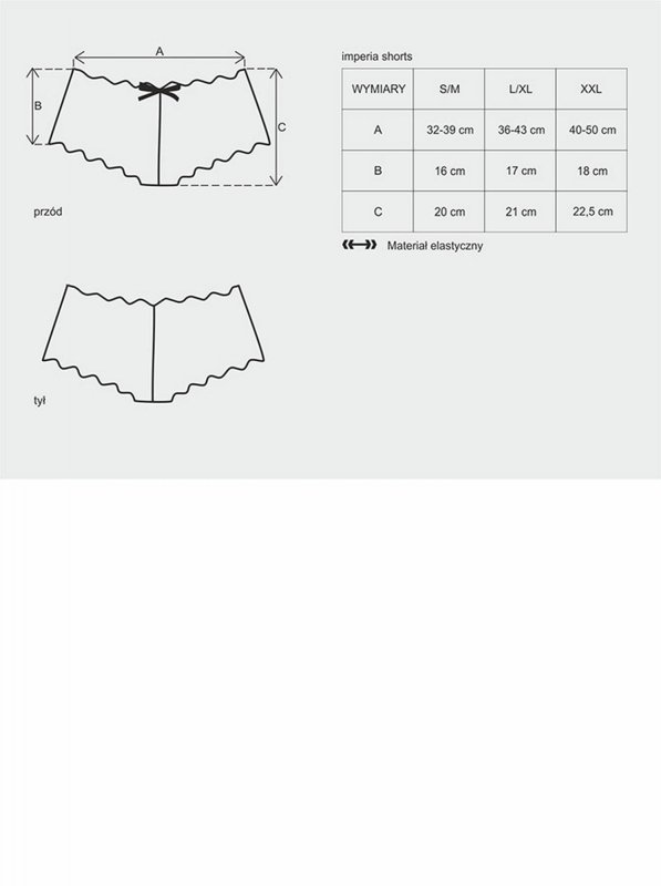 Obsessive Imperia szorty XXL