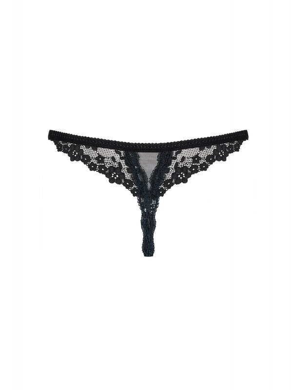 Obsessive Letica stringi otwarte czarne  S/M