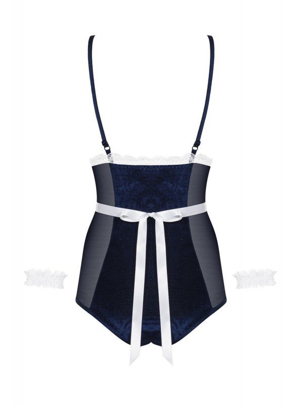 Obsessive kostium Maid body niebieskie sprzątaczka L/XL