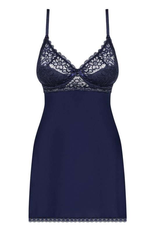 Obsessive koszulka nocna Drimera babydoll i stringi niebieska  S/M
