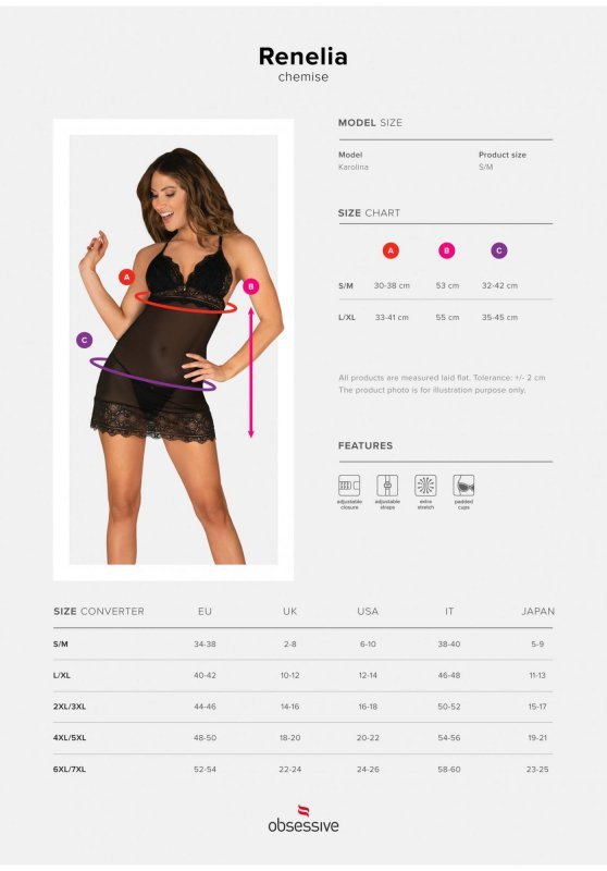 Obsessive Renelia koszulka i stringi L/XL