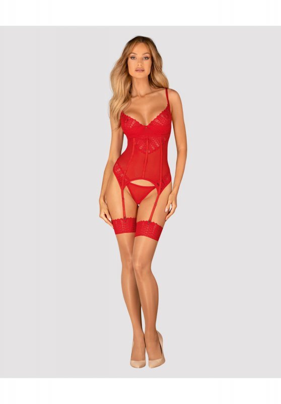 Ingridia czerwony gorset i stringi  M/L