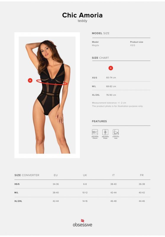 Obsessive Chic Amoria seksowne body M/L