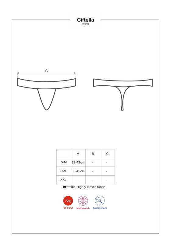 Obsessive Giftella stringi czerwony L/XL