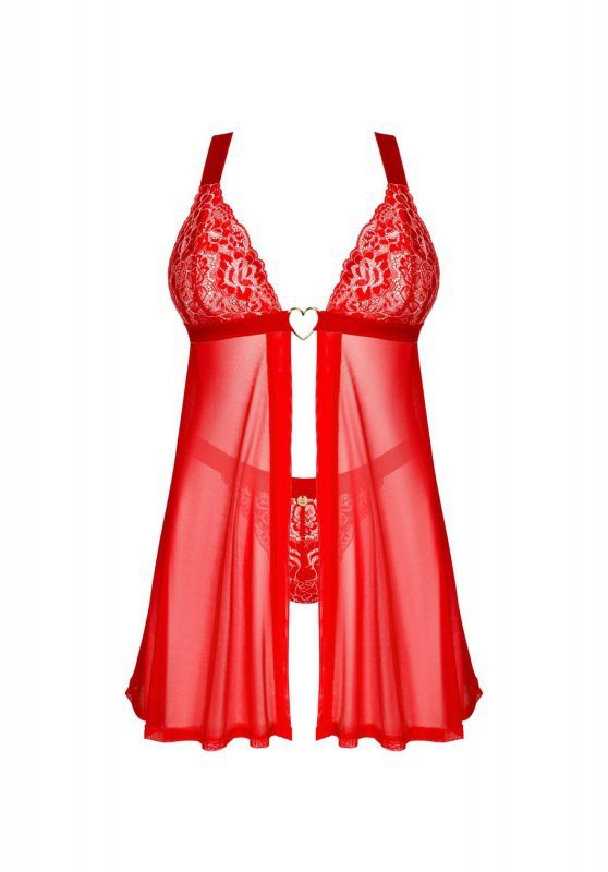 Obsessive Elianes babydoll i stringi czerwone XS/S