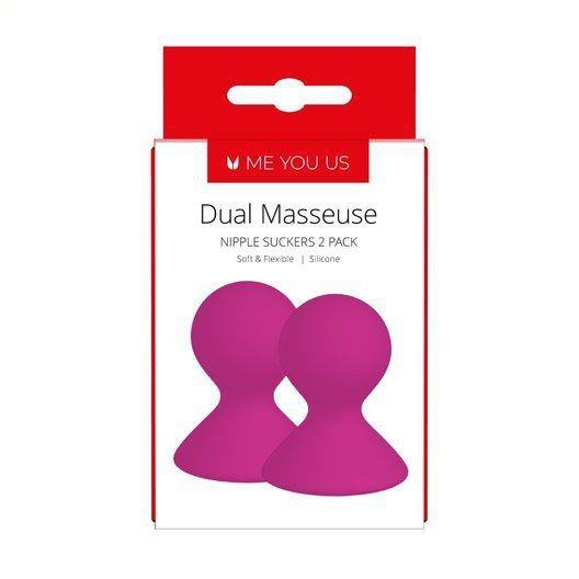 Pompka Me You Us dual masseuse silicone nipple suckers 2 pack purple