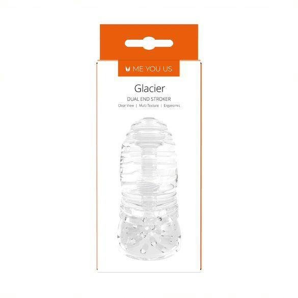 Masturbator Me You Us Glacier Dual End Stroker male masturbator transparent