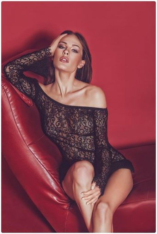 Bielizna Poppie black XXL/XXXL halka i stringi