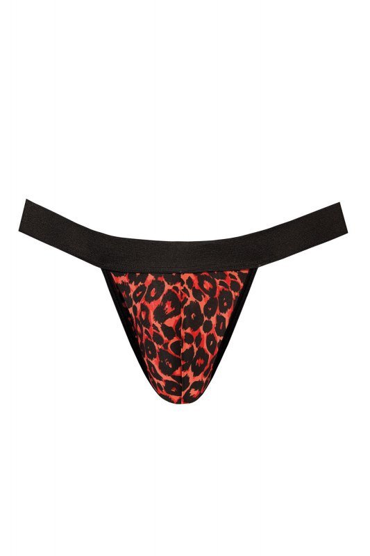 Męskie seksowne jockstrapy czerwona panterka Tribal jock strap XL