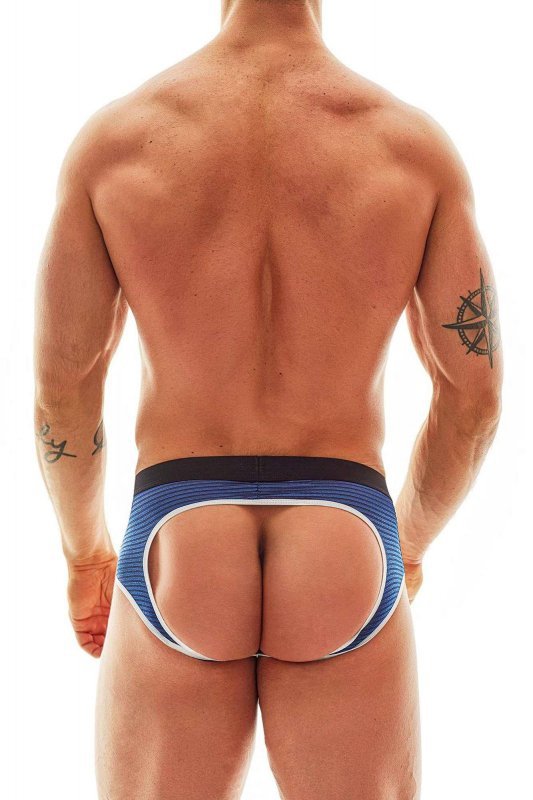 Męskie seksowne jockstrapy bokserki granatowe Naval jock bikini L