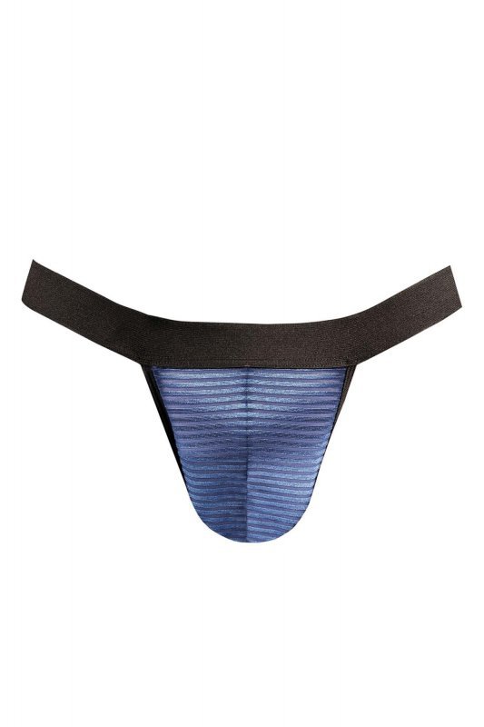 Seksowne granatowe męskie majtki jockstrapy odkryte Naval jock strap S