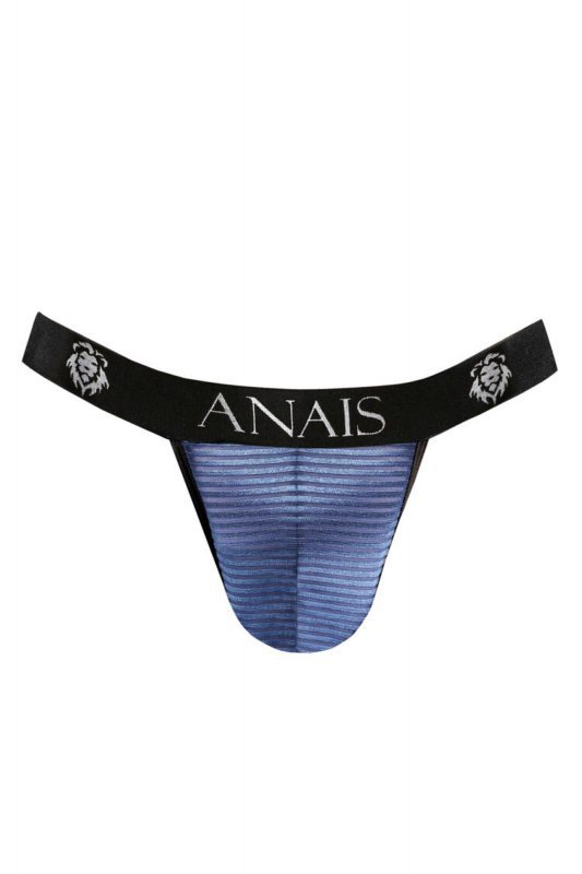 Seksowne granatowe męskie majtki jockstrapy odkryte Naval jock strap XXXL