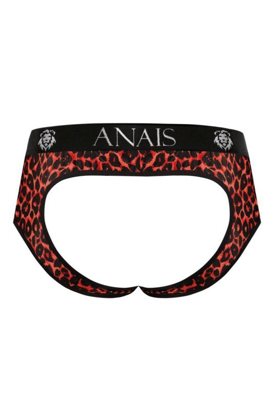 Sexy bokserki męskie w czerwoną panterkę jockstrapy Tribal jock bikini XXXL